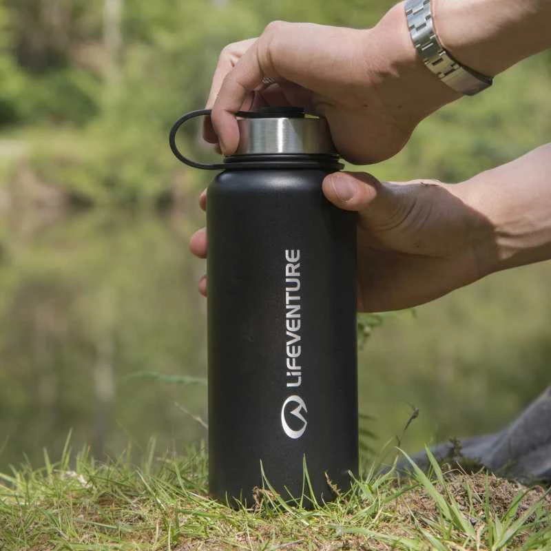 Termo gertuvė Lifeventure 1 Litre Flask - Juoda