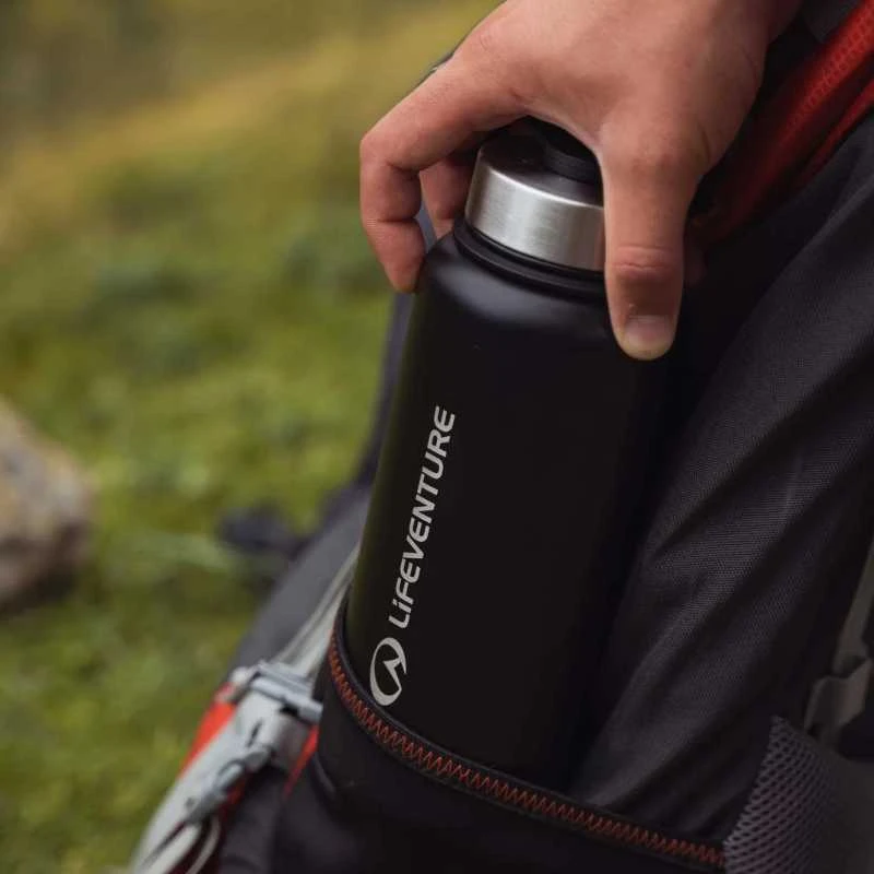 Termo gertuvė Lifeventure 1 Litre Flask - Juoda