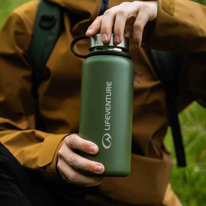 Termo gertuvė Lifeventure 1 Litre Flask - Juoda