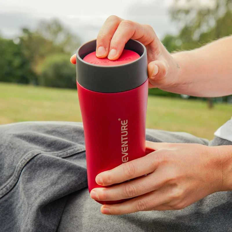 Termosas Lifeventure One Touch Thermal Mug - Raudona