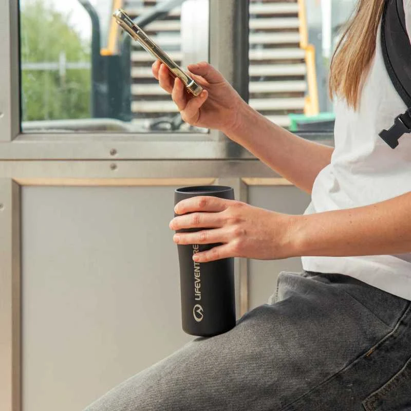 Termosas Lifeventure One Touch Thermal Mug - Raudona