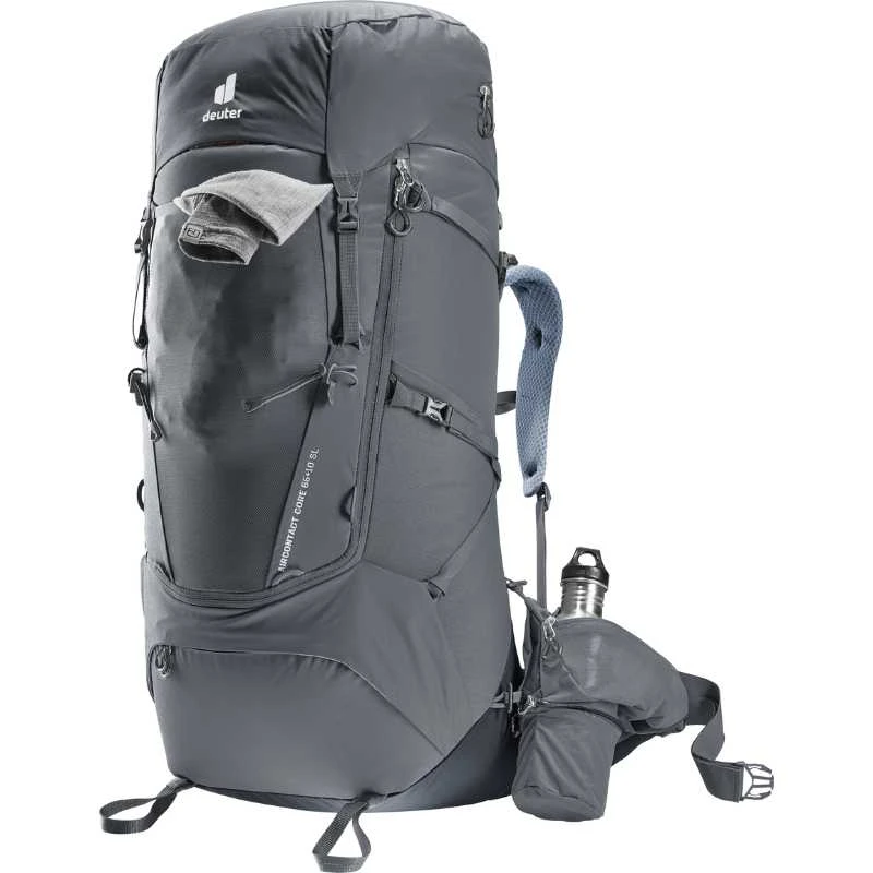 Turistinė kuprinė Deuter Aircontact Core 65+10 SL - Juoda/grafito (juodas/graphene),