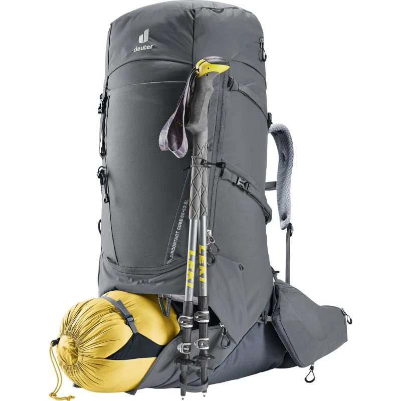 Turistinė kuprinė Deuter Aircontact Core 65+10 SL - Juoda/grafito (juodas/graphene),