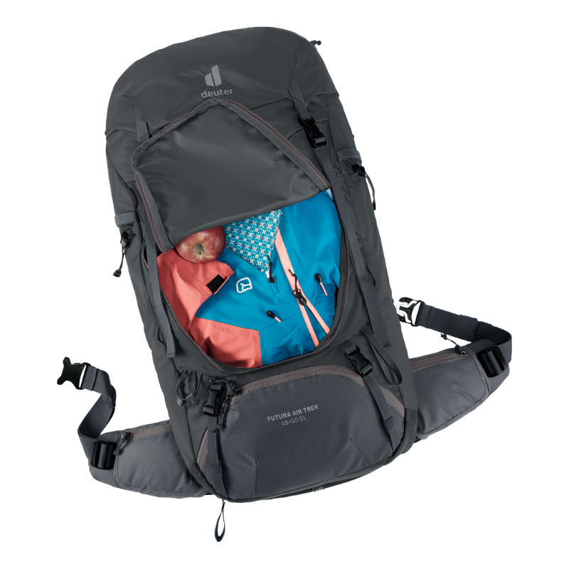 Turistinė kuprinė Deuter Futura Air Trek 45 +10 SL - Juoda