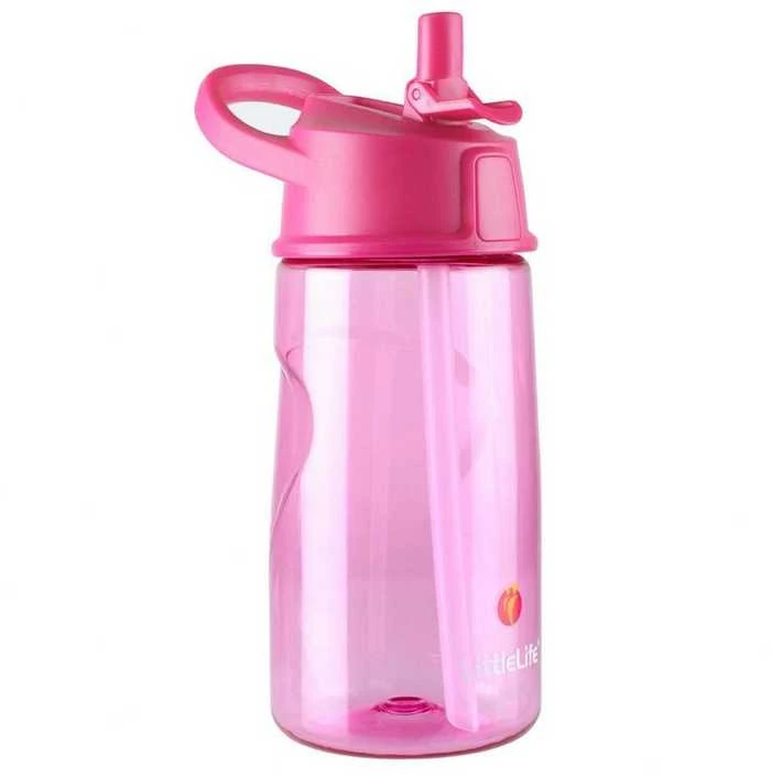 Vaikiška gertuvė Littlelife Flip Top Vanduo Bottle 550 ml - Pilka