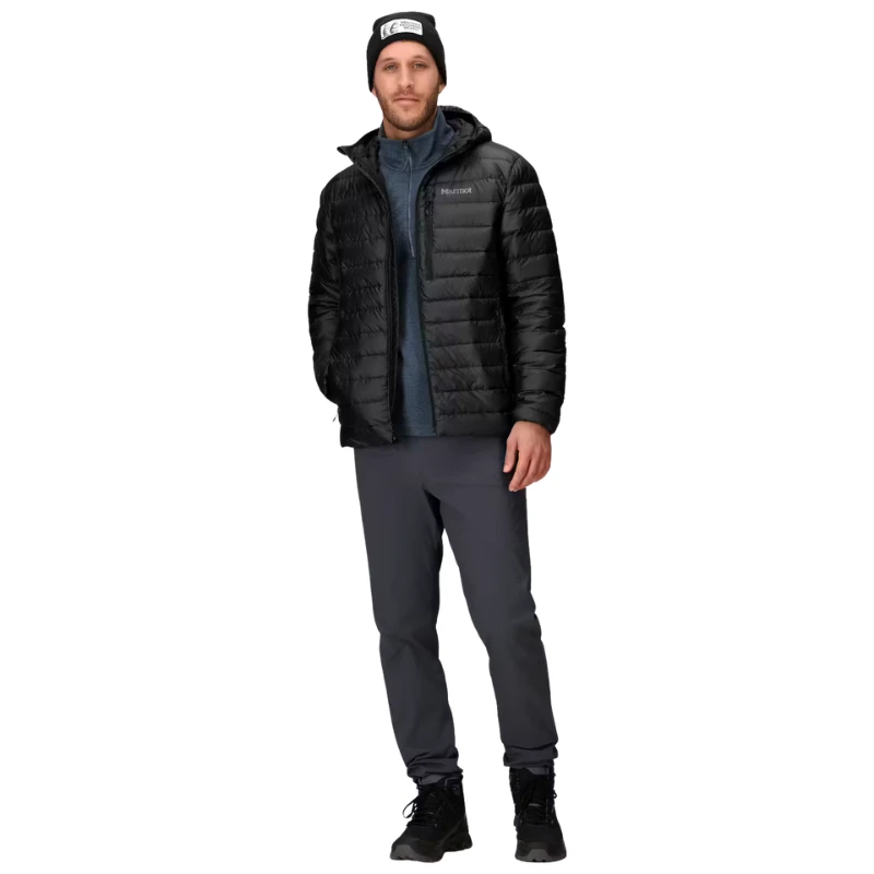Vyriška pūkinė striukė Marmot Highlander Hoody - Juoda - L
