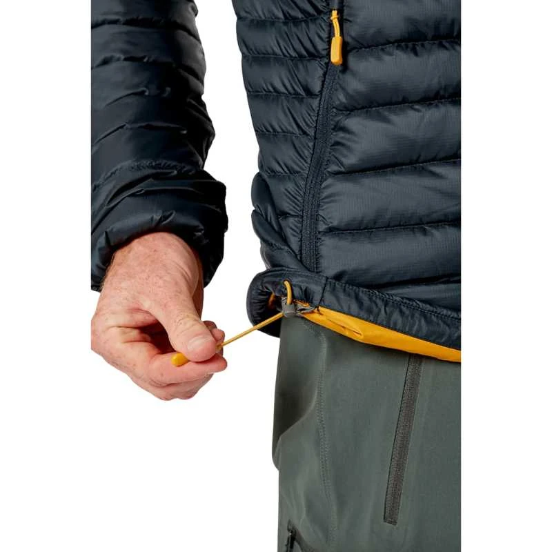 Vyriška pūkinė striukė Rab Microlight Alpine Jacket - XXL - Juoda/grafito (juodas/graphene),