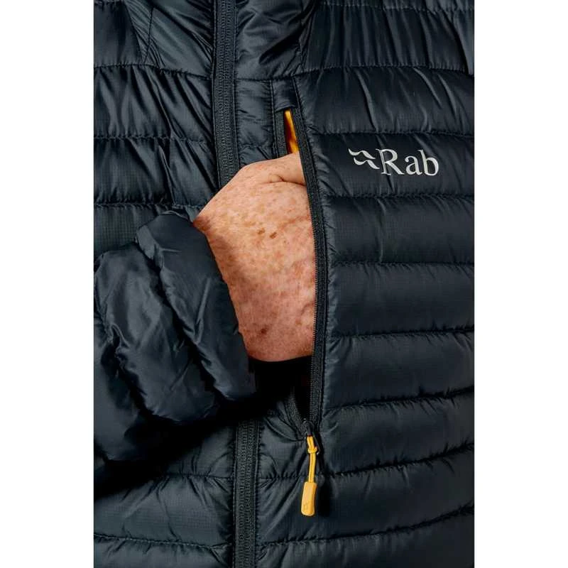 Vyriška pūkinė striukė Rab Microlight Alpine Jacket - XXL - Juoda/grafito (juodas/graphene),
