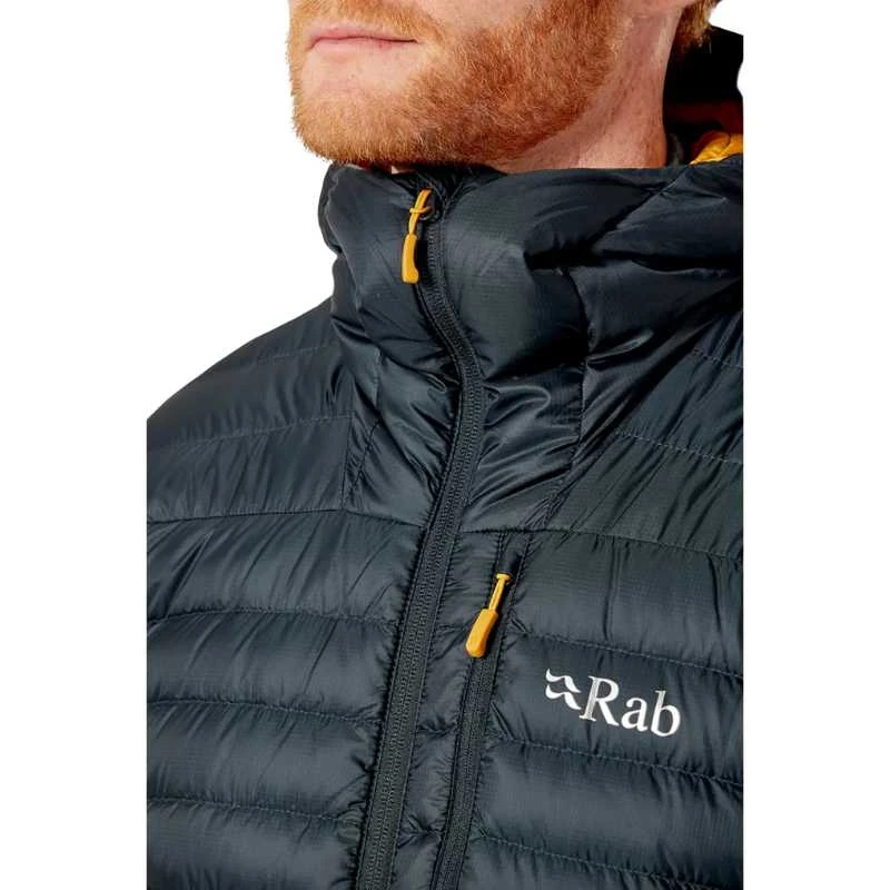 Vyriška pūkinė striukė Rab Microlight Alpine Jacket - XXL - Juoda/grafito (juodas/graphene),