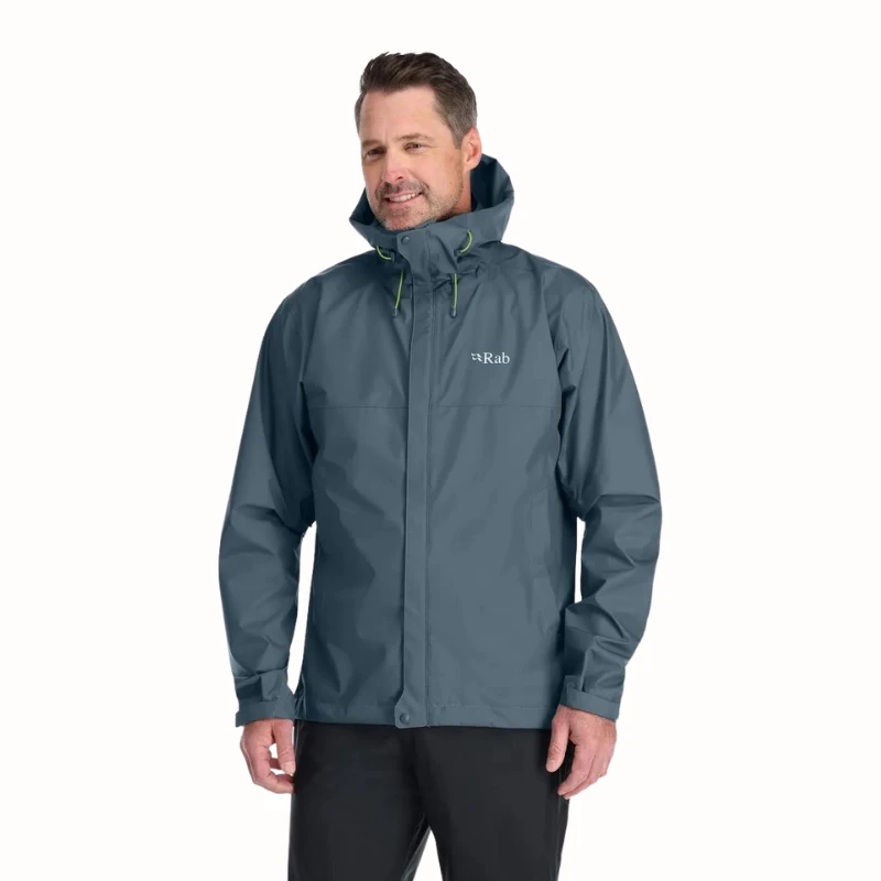 Vyriška striukė nuo lietaus Rab Downpour Eco Jacket - Juoda - XXL