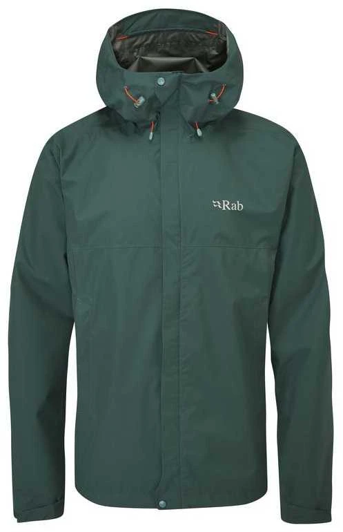 Vyriška striukė nuo lietaus Rab Downpour Eco Jacket - Juoda - XXL