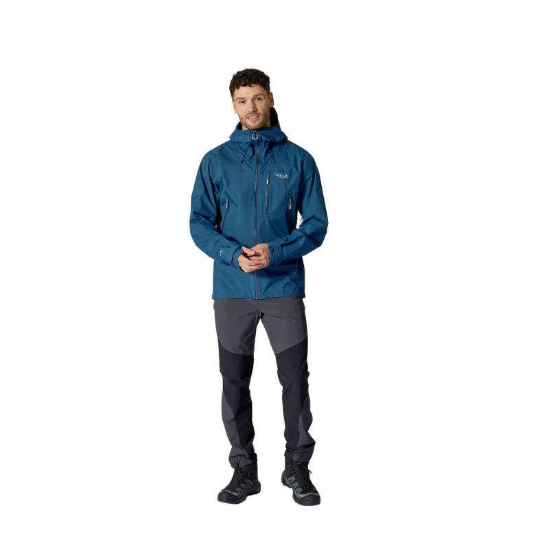 Vyriška striukė nuo lietaus Rab Downpour Mountain Jacket - S - Raudona