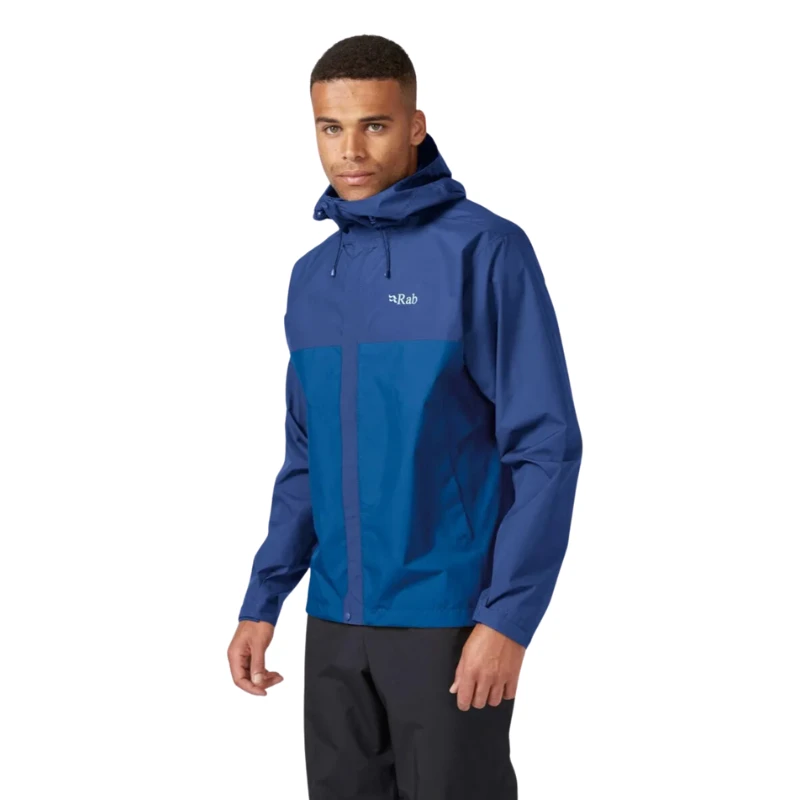 Vyriška striukė nuo lietaus Rab Downpour Eco Jacket - Juoda - XXL