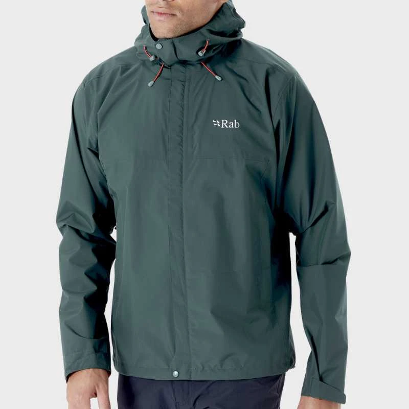 Vyriška striukė nuo lietaus Rab Downpour Eco Jacket - XXL - Mėlyna (orion mėlynas)