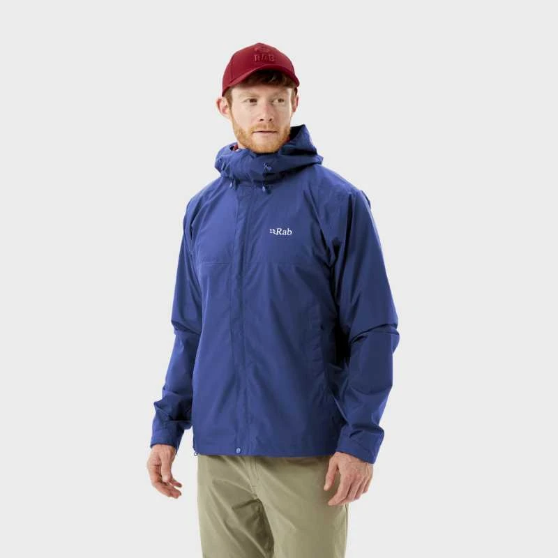Vyriška striukė nuo lietaus Rab Downpour Eco Jacket - XXL - Mėlyna (atlantis)
