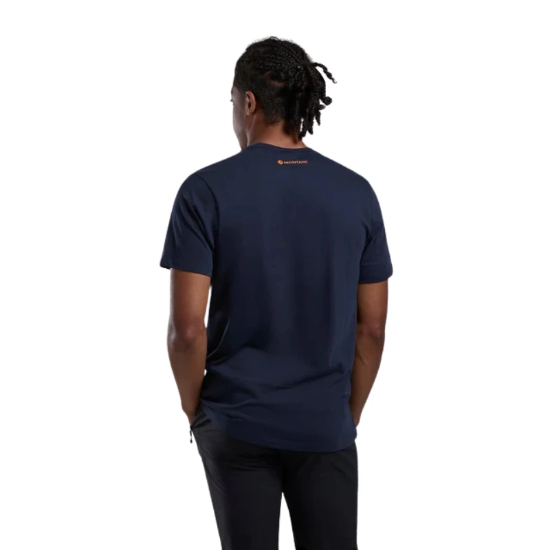 Vyriški marškinėliai Montane Abstract Mountain T-Shirt - S - Tamsiai mėlyna
