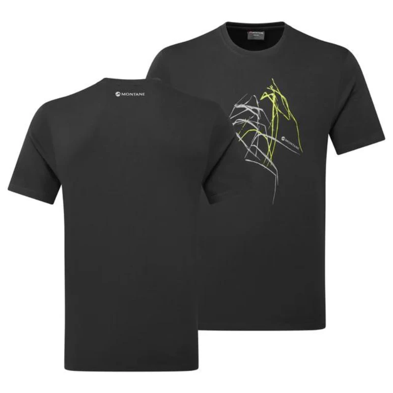 Vyriški marškinėliai Montane Abstract Mountain T-Shirt - S - Tamsiai mėlyna