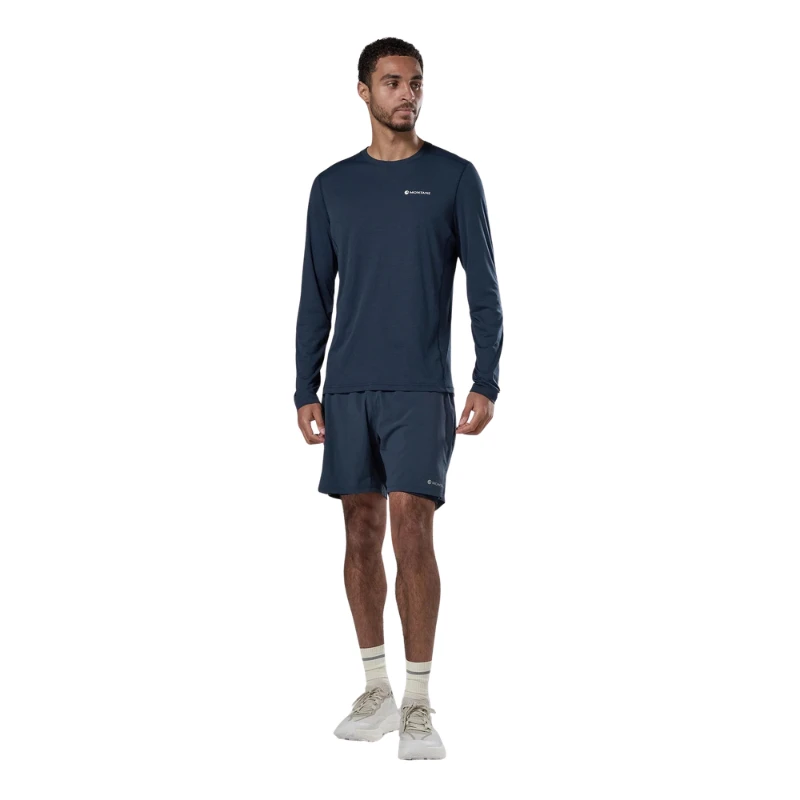 Vyriški marškinėliai Montane Dart Nano Long Sleeve T Shirt - Tamsiai mėlyna - L