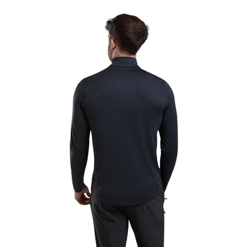 Vyriški termo marškinėliai Montane Dart XT Zip Neck - Juoda - S