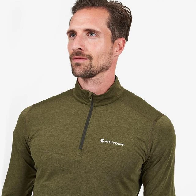 Vyriški termo marškinėliai Montane Dart Thermo Zip Neck - Juoda - M