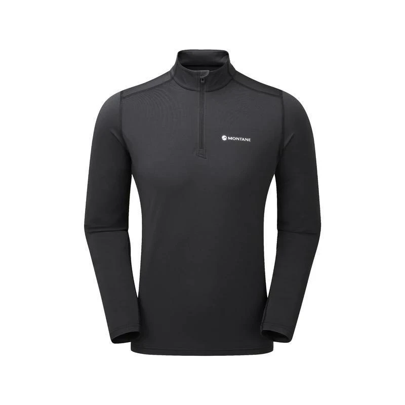 Vyriški termo marškinėliai Montane Dart Thermo Zip Neck - Juoda - M