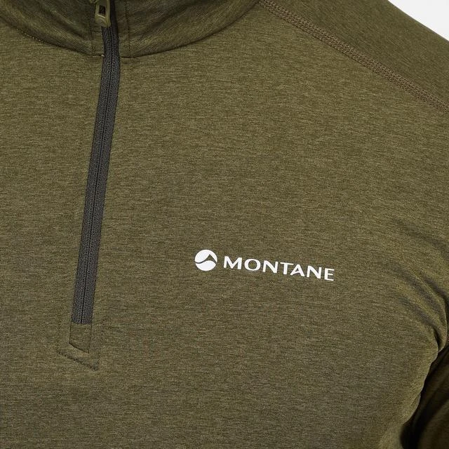 Vyriški termo marškinėliai Montane Dart Thermo Zip Neck - Juoda - M