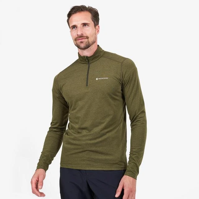 Vyriški termo marškinėliai Montane Dart Thermo Zip Neck - Juoda - M
