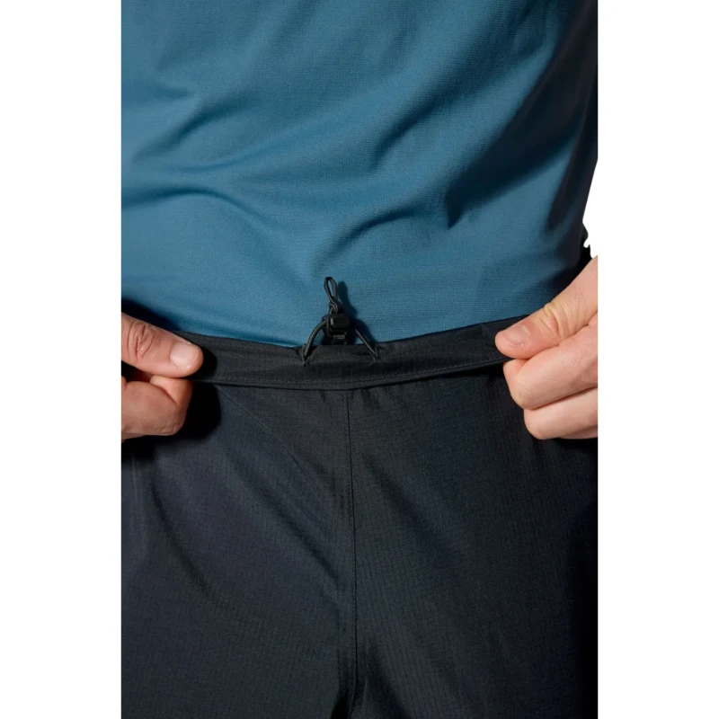 Vyriškos kelnės nuo lietaus Rab Downpour Mountain Pants Long Leg - Juoda - M