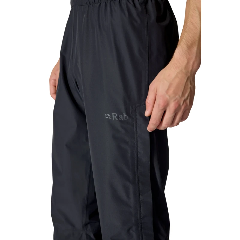 Vyriškos kelnės nuo lietaus Rab Downpour Pants Short Leg - Juoda - XL