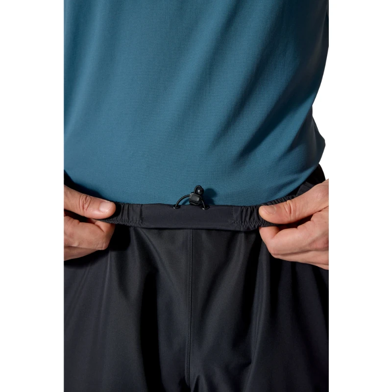 Vyriškos kelnės nuo lietaus Rab Downpour Pants Short Leg - Juoda - XL