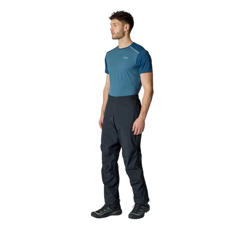 Vyriškos kelnės nuo lietaus Rab Downpour Mountain Pants Long Leg - Juoda - M