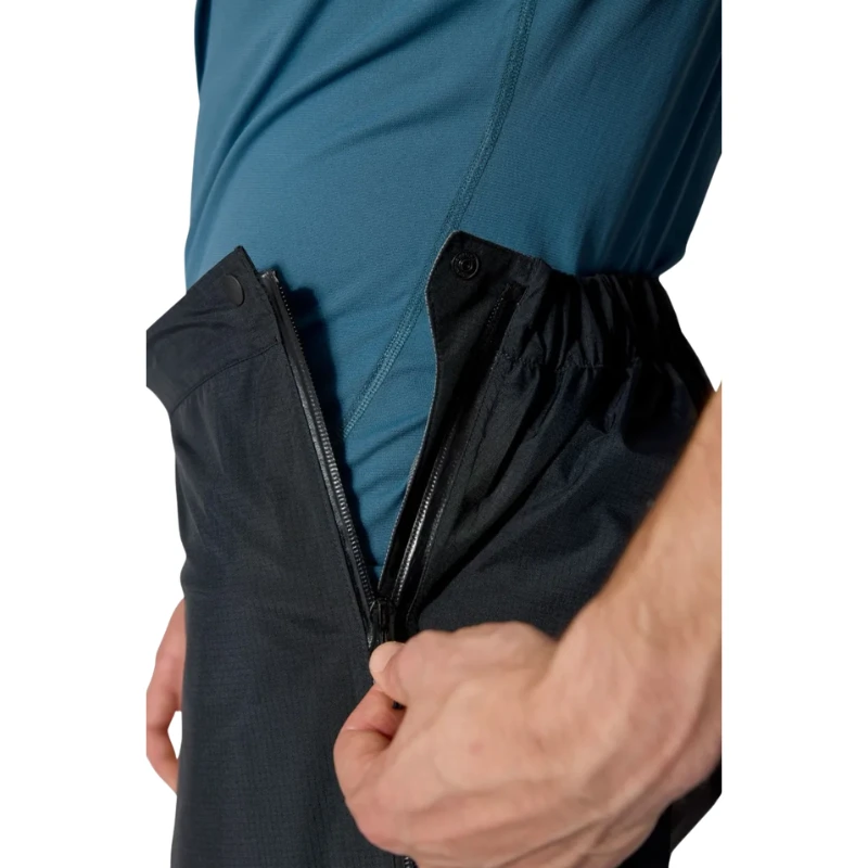 Vyriškos kelnės nuo lietaus Rab Downpour Mountain Pants Short Leg - Juoda - L