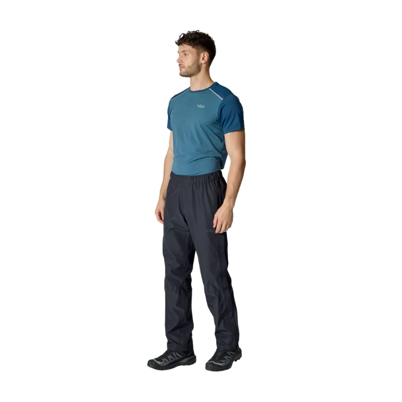 Vyriškos kelnės nuo lietaus Rab Downpour Pants Short Leg - Juoda - XL