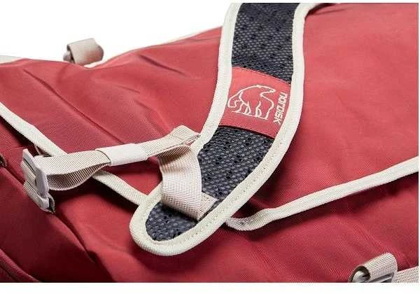 Danija Nordisk Skara 70L gear bag burnt red krepšys