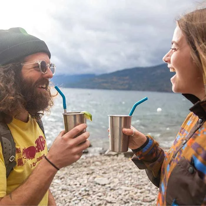 JAV Daugkartiniai šiaudeliai Klean Kanteen 8mm Straw 4-Pack