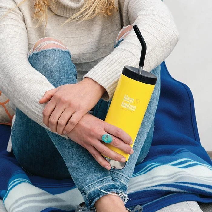 Gertuvė JAV Šiaudelis su dangteliu Klean Kanteen TKWide Straw Cap