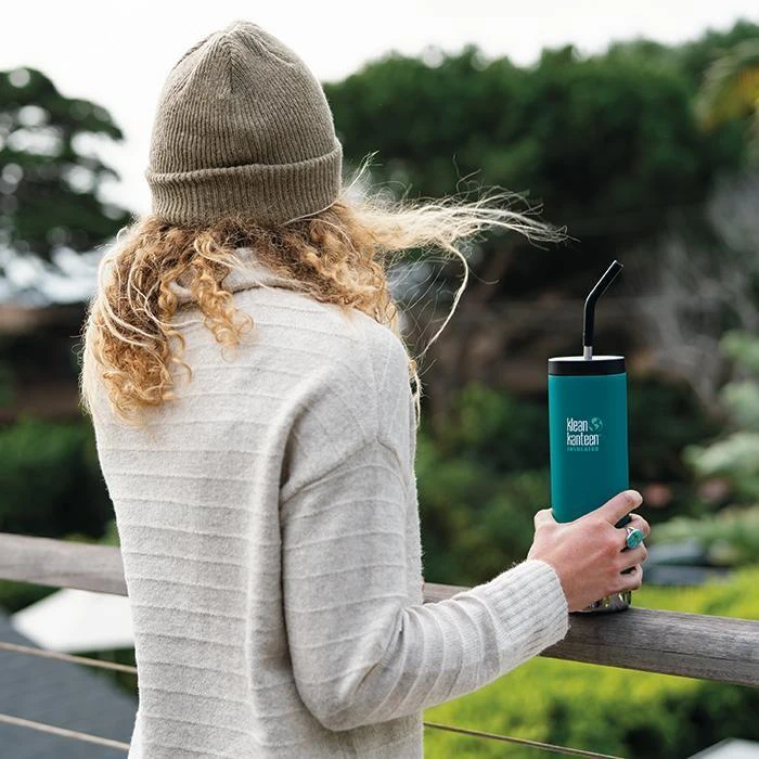 Gertuvė JAV Šiaudelis su dangteliu Klean Kanteen TKWide Straw Cap