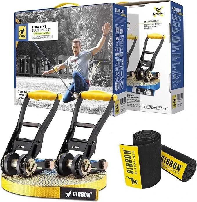 Kinija Gibbon Flow Line TreeWear Slackline Set 25m/2,5 cm