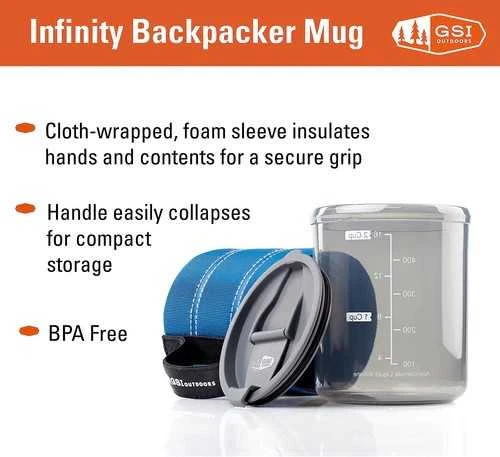 JAV Termo puodelis GSI Infinity Backpacker Mug žalias 500ml