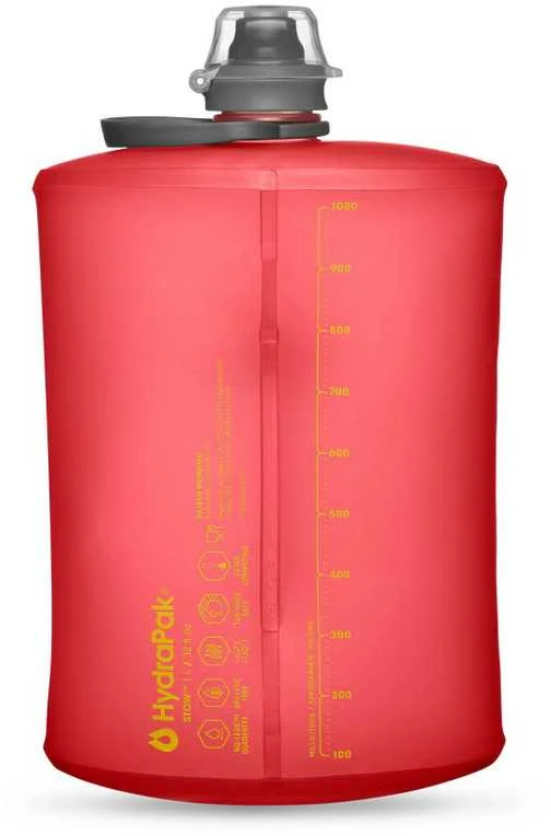 JAV HydraPak Stow Bottle 1L raudonmedžio gertuvė