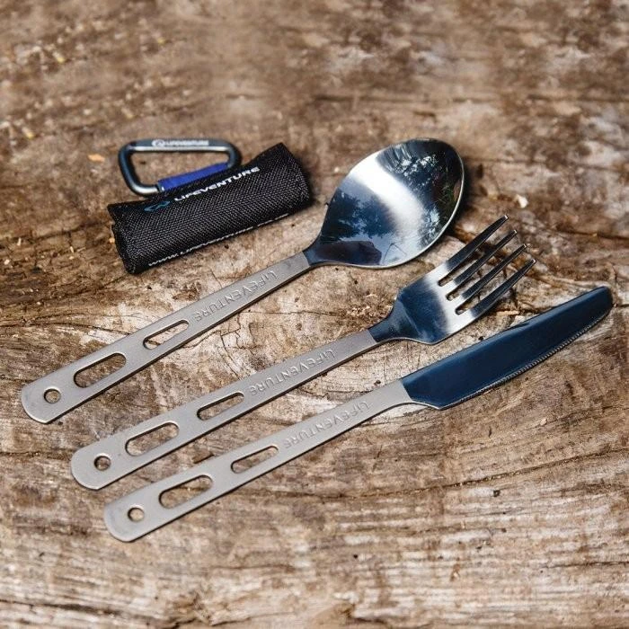 Įrankiai Lifeventure Titanium Cutlery Set