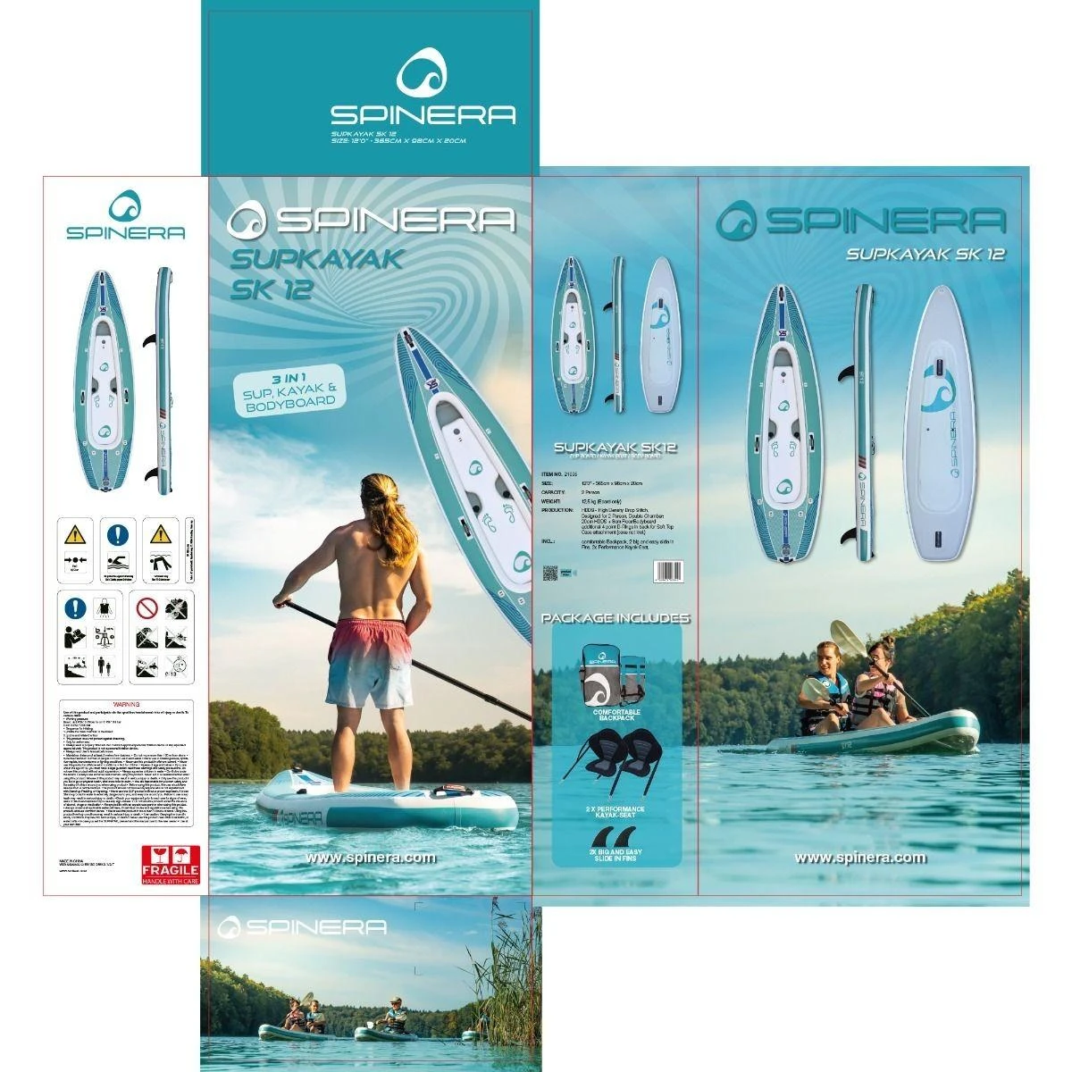 Vokietija Irklentė-baidarė Spinera SupKayak SK 12.0