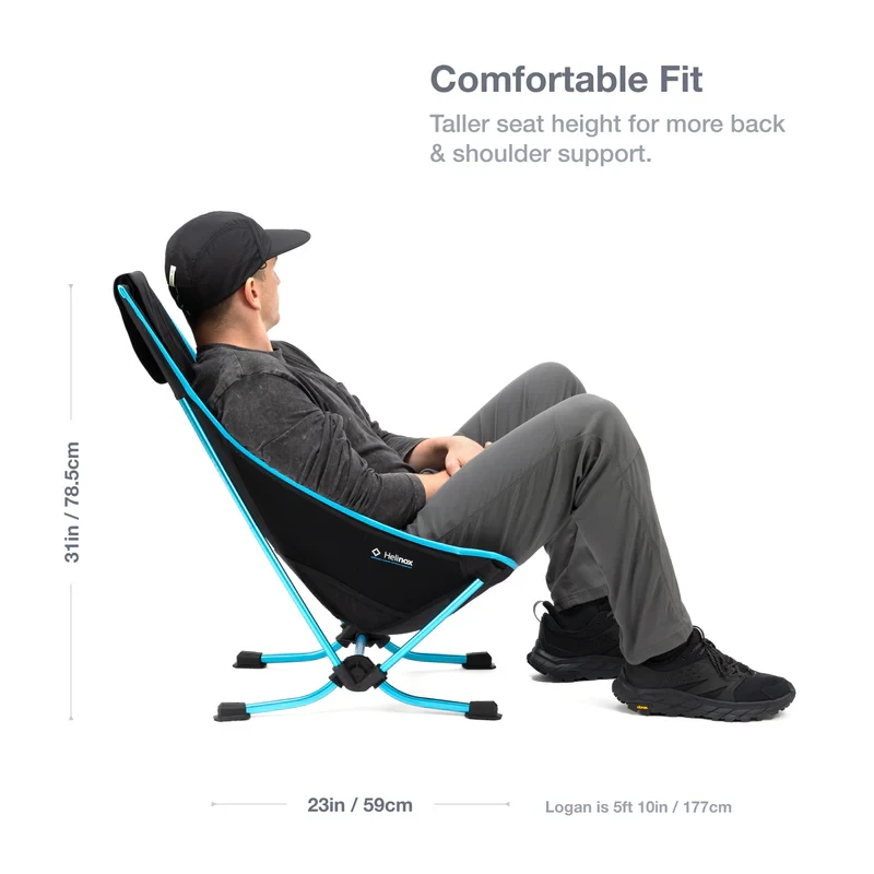 Turistinė kėdė Helinox Beach Chair - Juoda