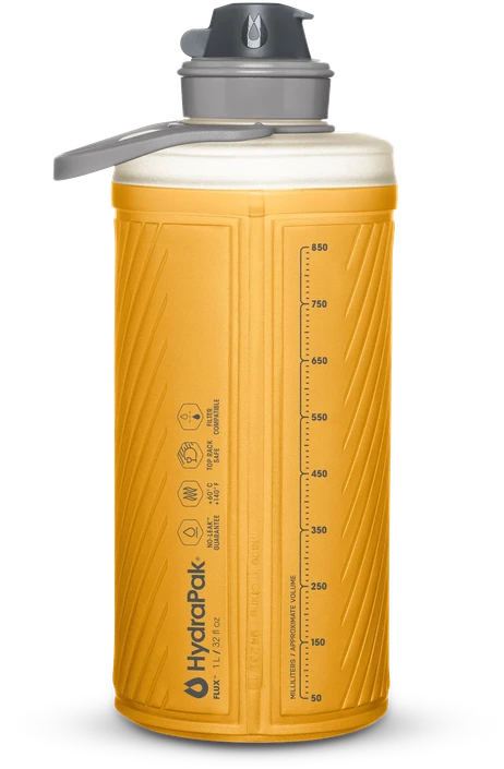 JAV HydraPak Flux 1L sulankstoma gertuvė 1 l golden yellow