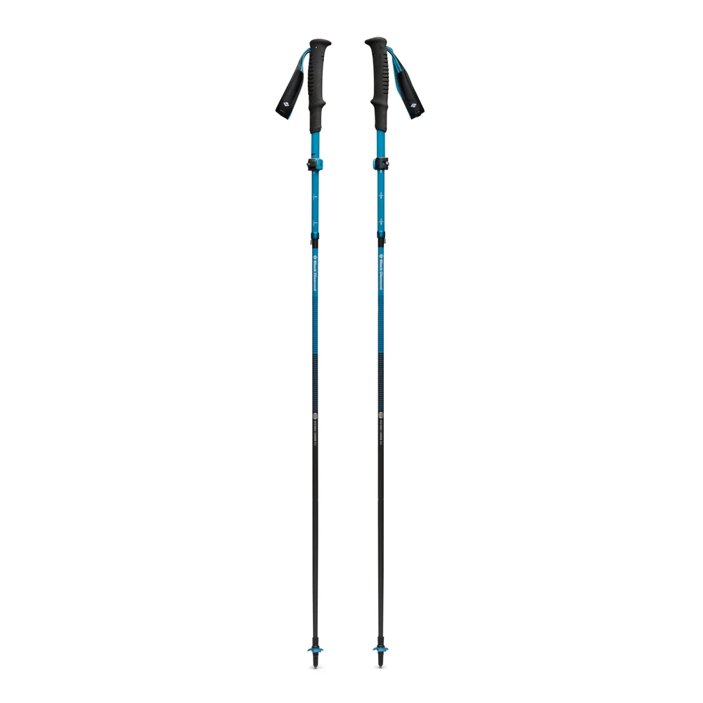 Black Diamond Juodas Diamond Juodas DIAMOND Distance Carbon FLZ trekingo lazda, unisex, sulankstoma, 110-125 cm
