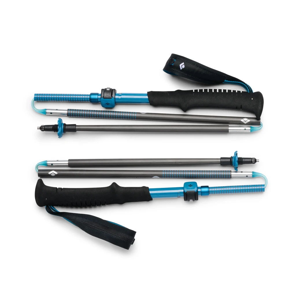 Black Diamond Juodas Diamond Juodas DIAMOND Distance Carbon FLZ trekingo lazda, unisex, sulankstoma, 110-125 cm