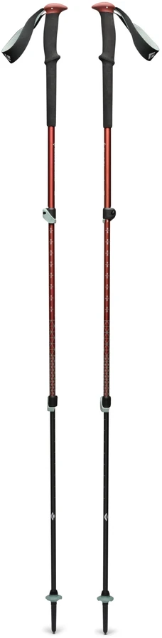 Black Diamond Juodas Diamond Trekking poles Juodas Diamond Trail Trekking Poles Iron Raudona