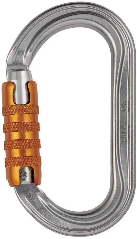 JAV Petzl OK Triact-Lock ovalus automatinis karabinas