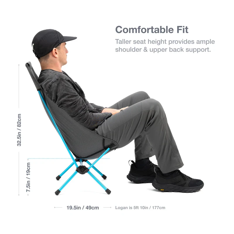 JAV Turistinė kėdė Helinox Chair Zero Highback - Pilka