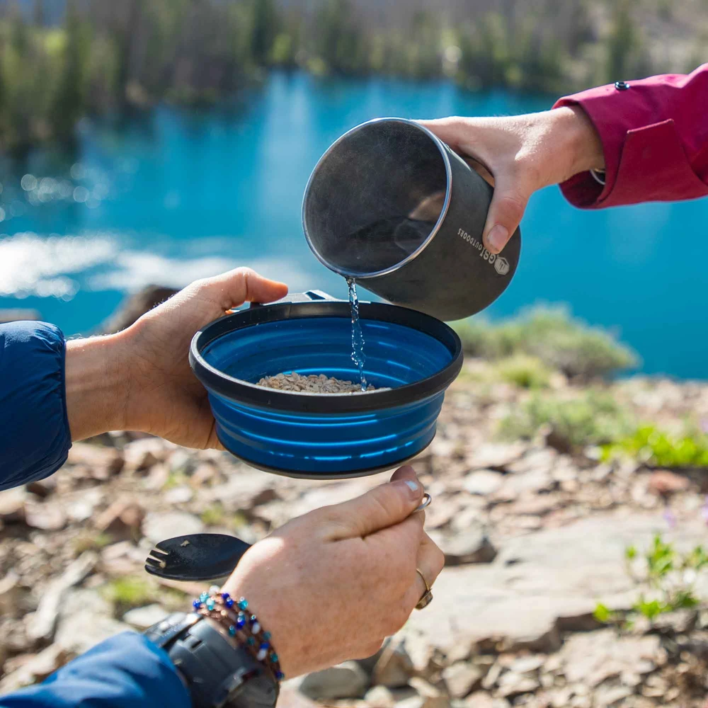 Jungtine Karalyste GSI Outdoors Escape Bowl sulankstomas silikoninis dubenėlis 650 ml | Expedition.lt